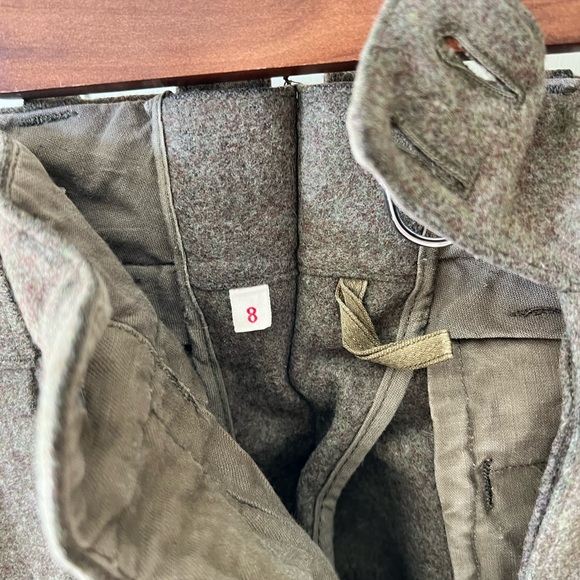 Vintage Mollenkamp & Goecke Mens Cargo Wool Green Military Pants size 33x29 - Picture 2 of 9